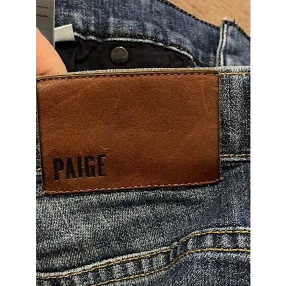 Paige Doheny 32 Mens Denim Jeans Cotton & Elastane Blue - Picture 11 of 16